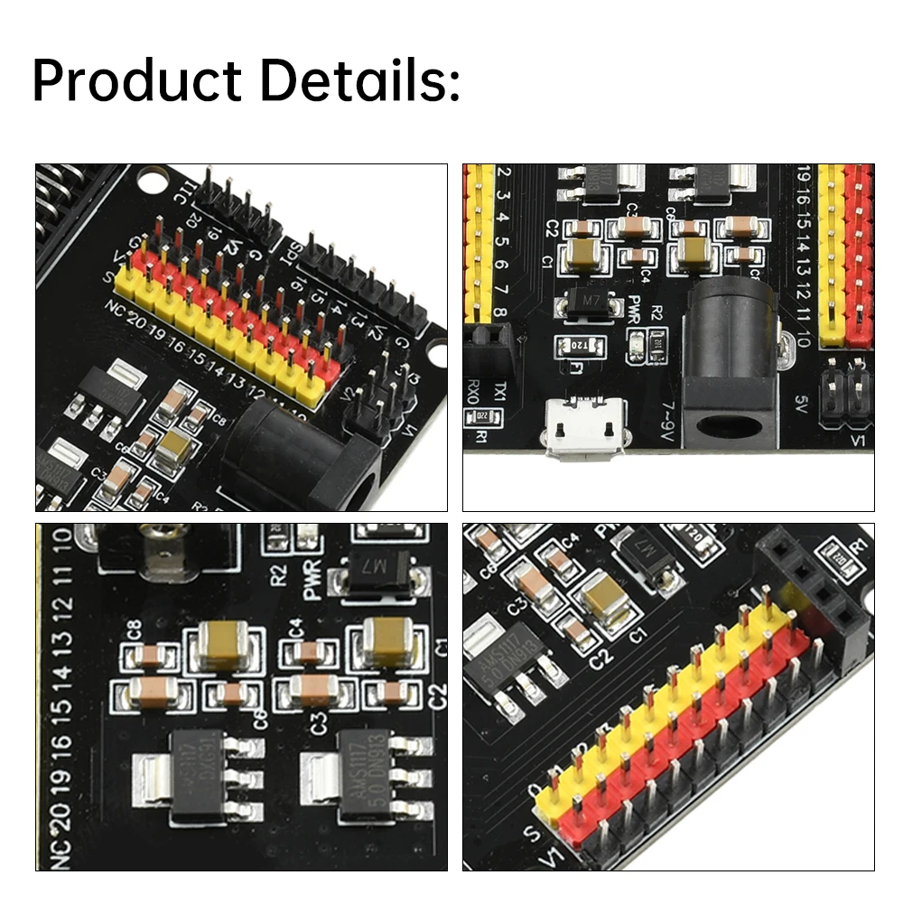 Sensor Uitbreidingskaart Module Shield V2 Voor 3.3V 5V Python Programmering Ontwikkeling Micro USB/DC 5.5*2.1mm Interface