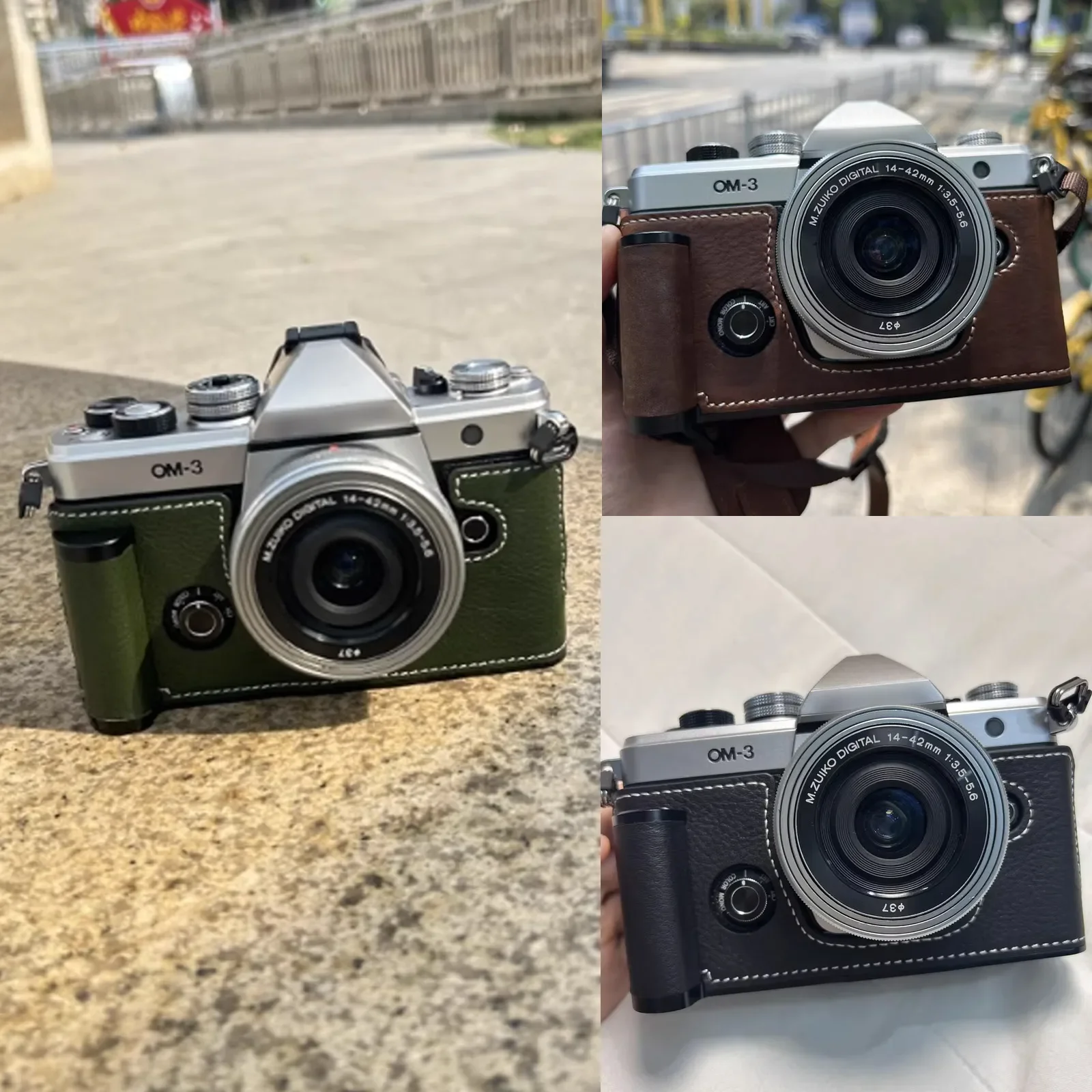 

Genuine Leather Handmade Camera Handle Case Cover for Olympus OM SYSTEM OM 3 Classic Film Camera Protection