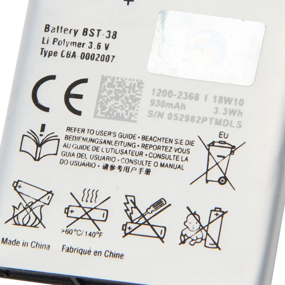 Replacement Battery BST-38 For Sony Ericsson W980 Z770i C510 C902 C905 K770