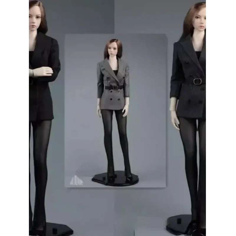 1/6 Slim Business Office Uniform Set Pantyhose Corset High Heels Wrap Chest for 12" Soldier Figure Doll Body