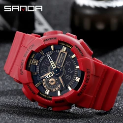 Sanda Youth Night Light Electronic Movimento Assista, Edição coreana Fashion Student Watch, Novo estilo