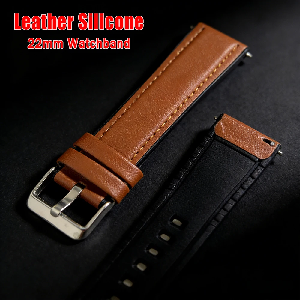 22Mm Leather Silico…
