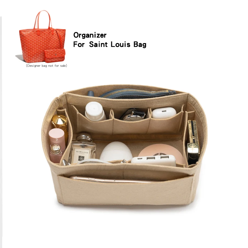 Support customization Felt Inner Purse Insert Organizer Fit For Goyad Saint Louis PM GM Tote Bag