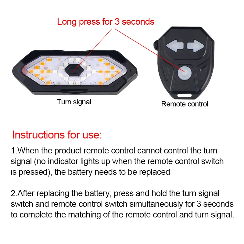 Bicycle Light Rear Wireless Remote Control Turn Signal Bike Tail Light with Turn Signals Horn USB Rechargeable Electric scooter