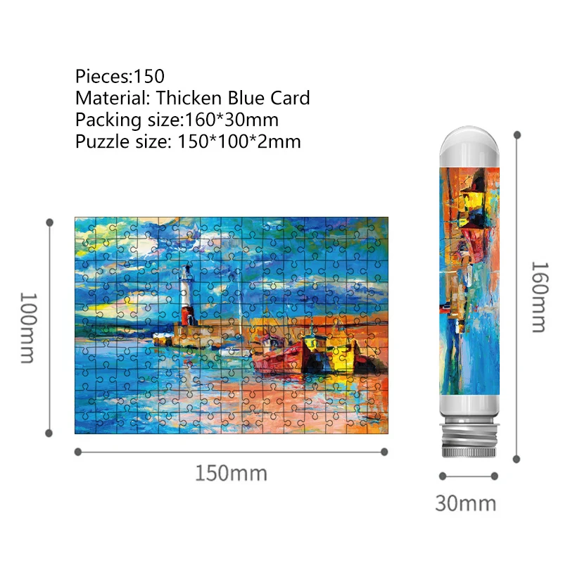 150PCS Mini Provetta Puzzle Beacon Decompressione Giocattolo Landamark Puzzle Fridget Puzzle Gioco Decorazione della famiglia