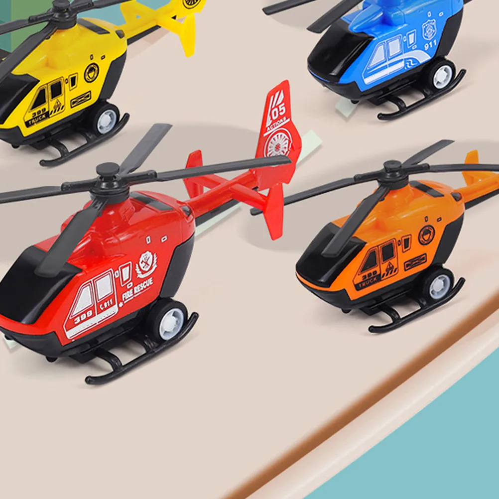 12Pcs Pull Back Power Helicopters Safe Small Size Push and Go Simulation Early Educational Helicopter Playthings for Kids