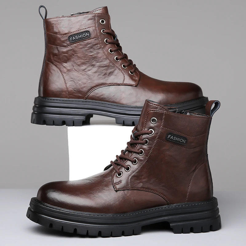 

Men's Classic Boots Gentleman retro luxury style business Adult high-quality casual suit shoes Thick soled high top shoes