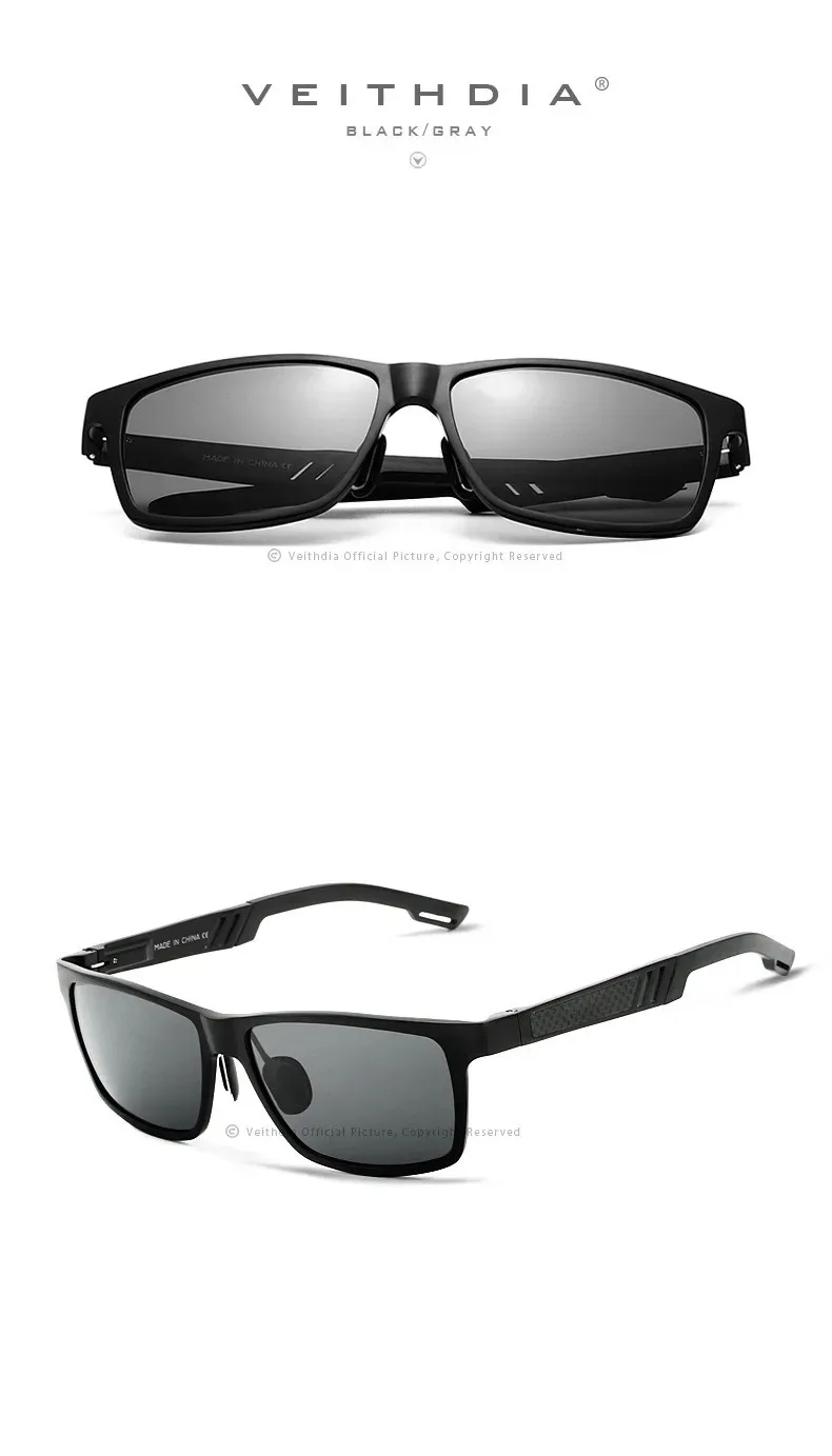 Veithdia Herren Sonnenbrille Aluminium polarisierten Spiegel Sonnenbrille fahren Sport brille Brillen Zubehör für männliche Frau v6560 – Detail 31