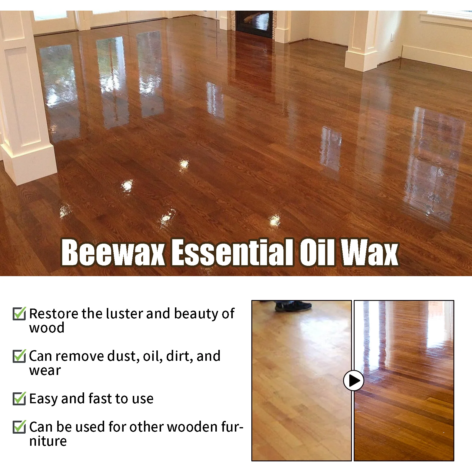Furniture Polishing Beeswax Spray Wooden Floor Cleaning Maintenance Wood Table Shiny Wear Resistant Multipurpose Beeswax Agents