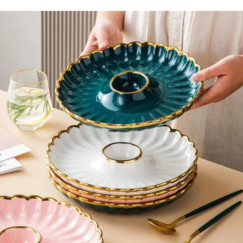 

Сплошная цветная керамическая тарелка в китайском стиле, домашний завтрак, пельмени, ресторан, кухня, сашими, суши, посуда