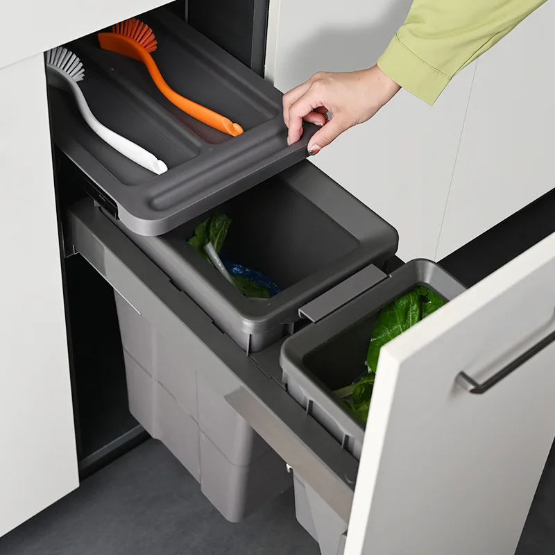 Household cabinets Embedded garbage classification Cabinet hidden classification