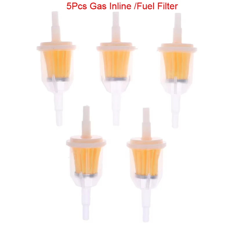 5Pcs Inline Gas/Fuel Filter 6MM-8MM 1/4