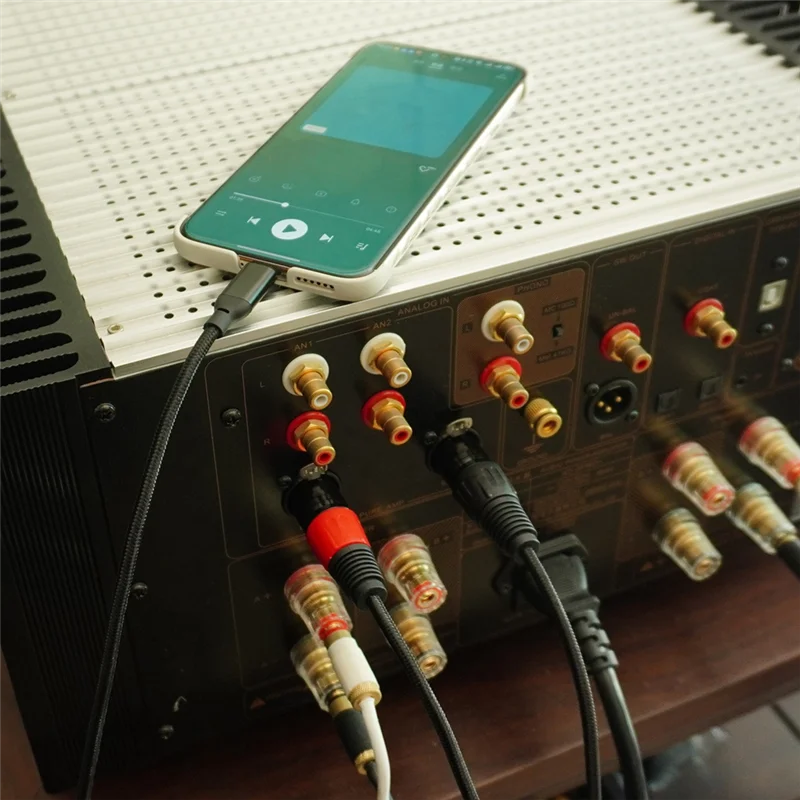 Bochara Type C Input To Dual XLR Male Output OFC Audio Cable For Speakers Amplifier Mixer