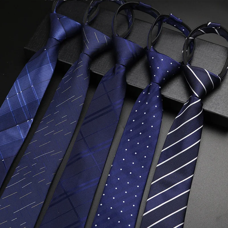

Tie, men's formal attire, business wedding, groom's shirt, professional student, black gray 6cm, knot free zipper, lazy person