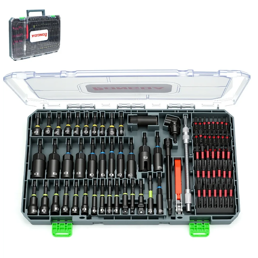 

86/80pcs Impact Nut Driver Set, Magenetic Nut Driver Set For Impact Drills And Premium Deep Drivers, Wing Nut Setters
