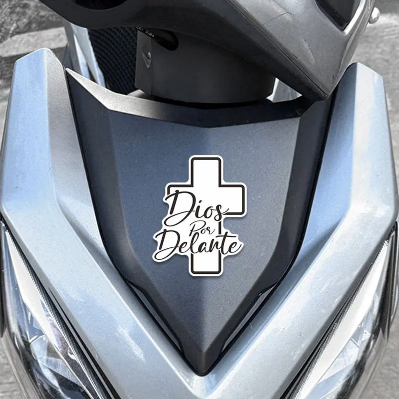 Gott ist erster Motorrad-Aufkleber, wasserfest, UV-beständig, Vinyl-Aufkleber für Tank, Helm, Kofferraum, Glaube, Dekoration
