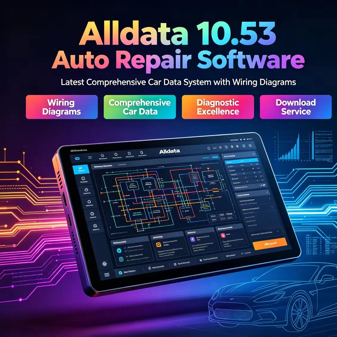 Alldata 10.53 Auto Repair Software Latest Comprehensive Car Data System with Wiring Diagrams for Diagnostic Excellence