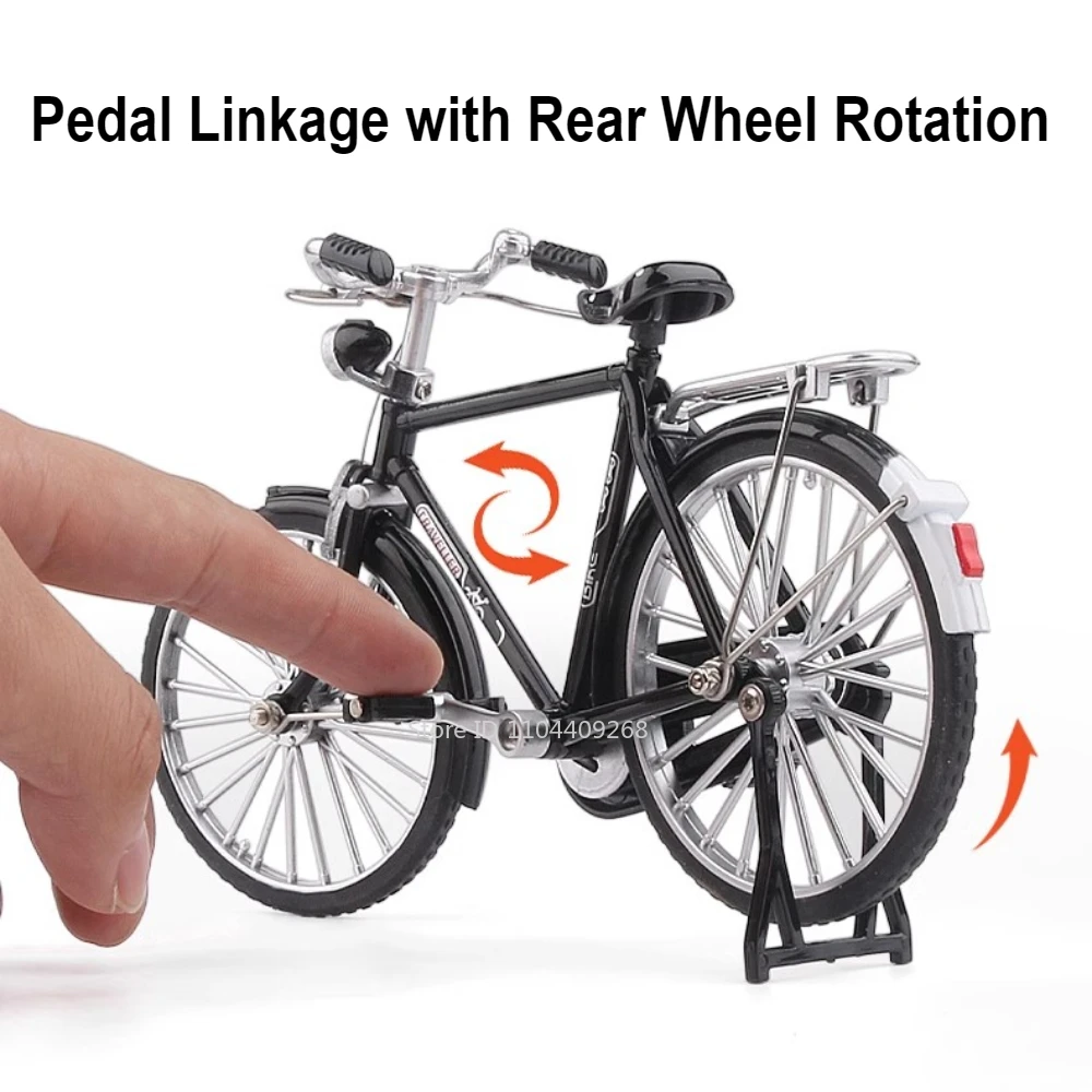 Escala 1:8 retro bicicleta mountain bikes diecast modelo brinquedo liga pneus de borracha simulação modelos de bicicleta coleção presentes para meninos