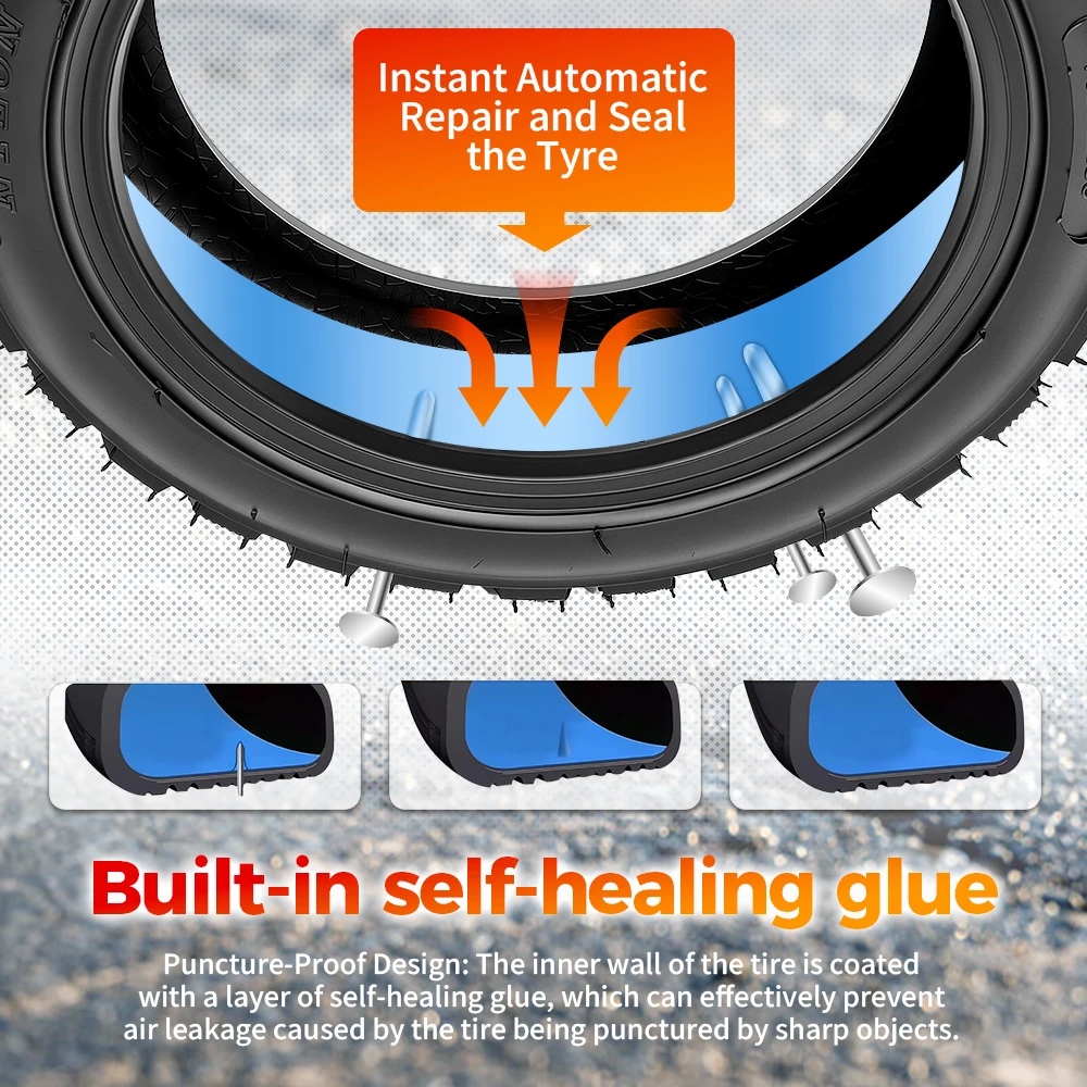 

70/60-7.5 Self-healing Vacuum Tyre with Jelly Glue for Ninebot ZT3 ZT3 Pro Electric Scooter Front Wheel Tubeless Tire Parts