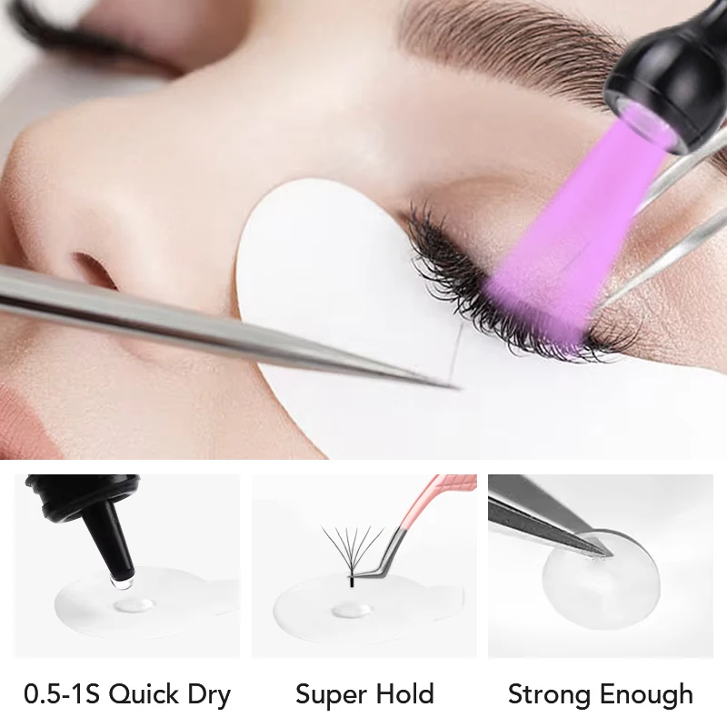 NATUHANA UV GLUE Adhesive For Eyelash Extensions Adhesive 1-3 S Fast Drying Strong False Eye Lash  Glue