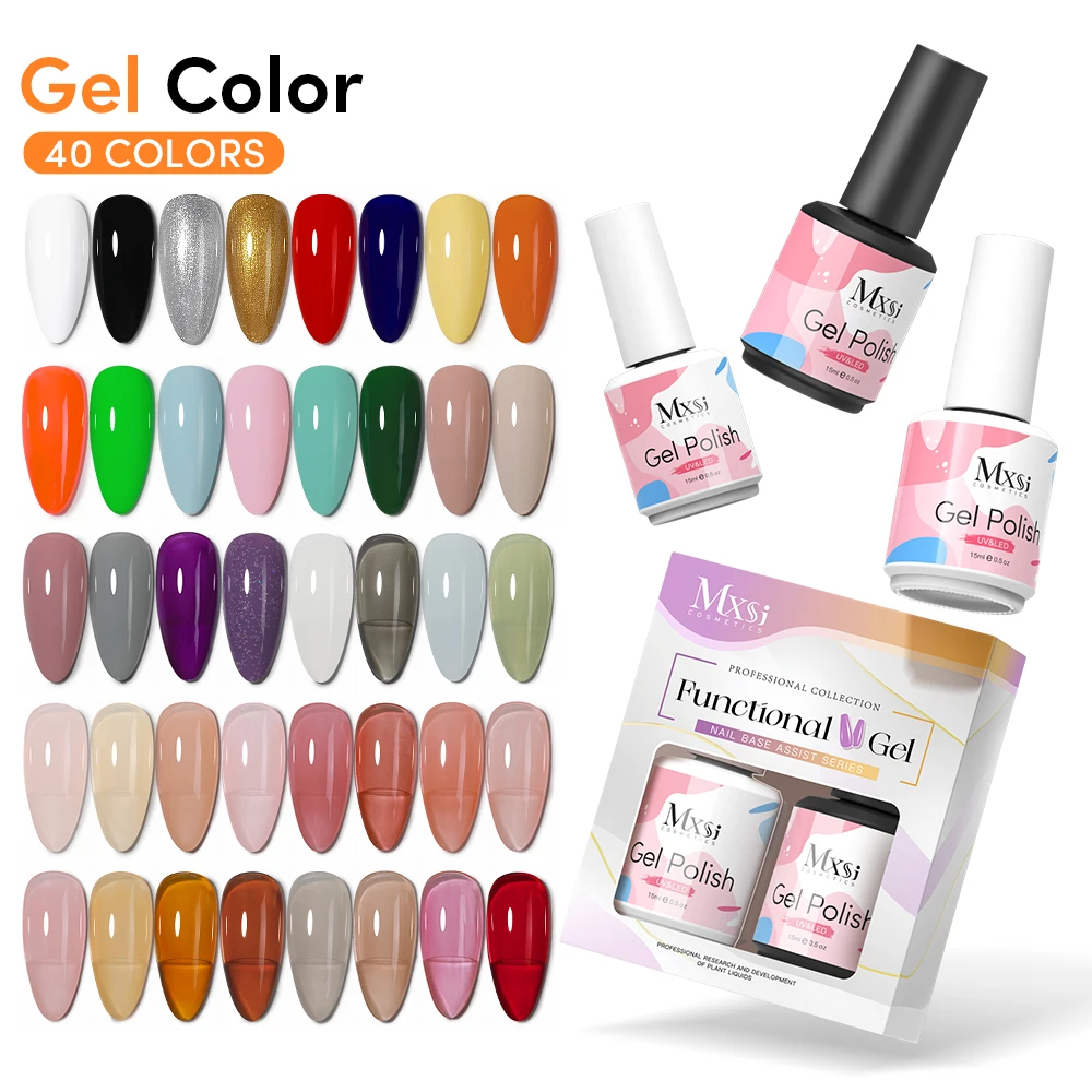 MXSI 2 Stuks Zwart Wit Gel Nagellak Set 15 ml Kleur Gel Polish Losweken Nail Art Vernis manicure Manicure Salon DIY Thuis