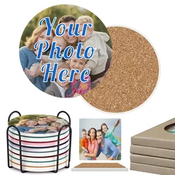 Personalized Coasters Custom Ceramics Coasters for Drink Add Your Image Text Logo Absorbent Bar Coasters for Cup Home Office