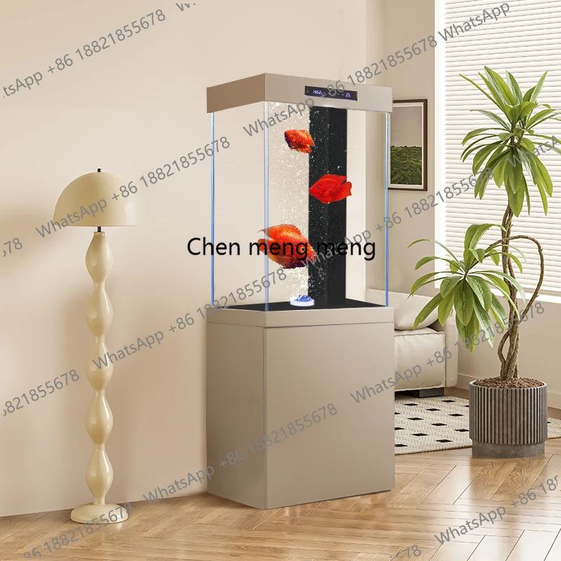 

Ornamental Fish Indoors Aquarium Fish Farming Equipment Modern Aquarium Entrance Hall Floor Living Room Furniture Acquario
