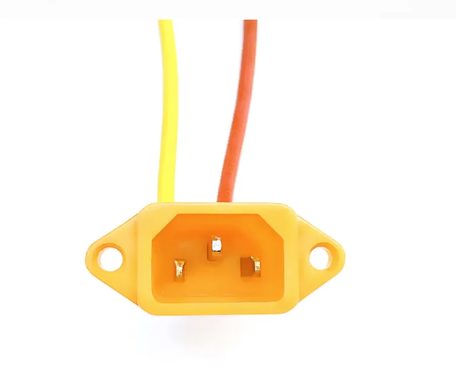 Electric car power cable tricycle charging hole elbow cable 4 square pure copper charging port 4 square high temperature socket