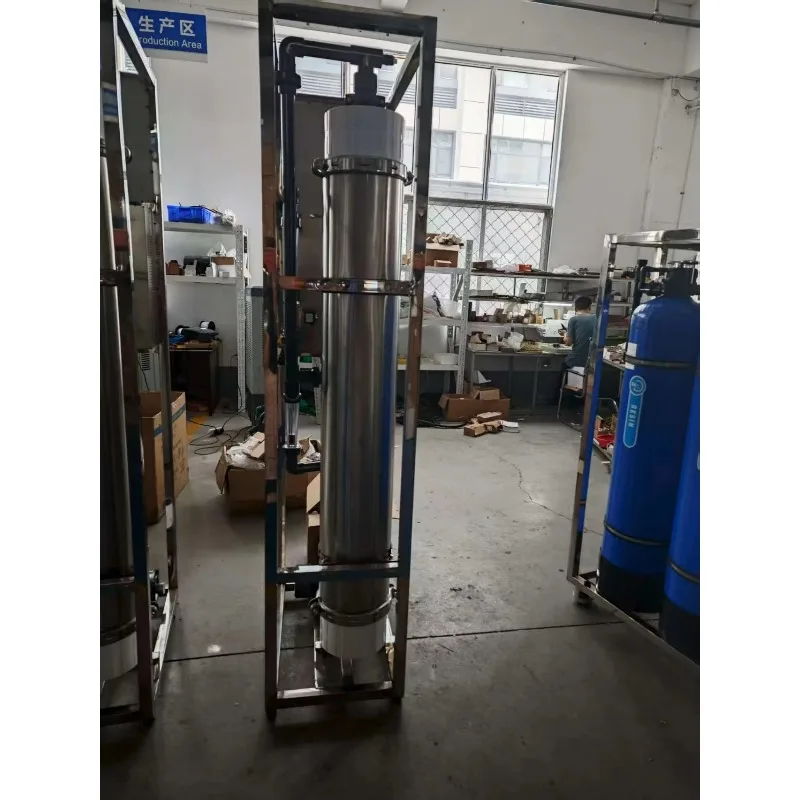 4000L/H Industrial UF Water Filter System Stainless Steel Ultrafiltration Plant Pump PLC For School Office Hotel Building