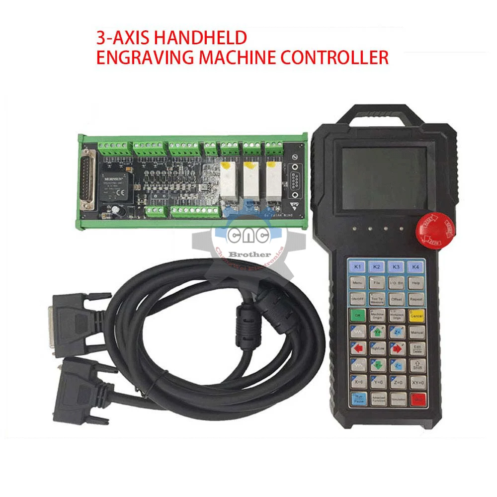 British 3-Axis Handheld CNC Motion Control System, Engraving Machine Controller With Emergency Stop Button Used For Engraving