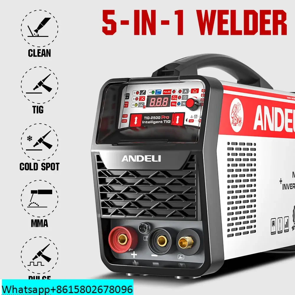 

ANDELI 110/220V аппарат холодной сварки горячий/холодный/MMA/CLEAN/TIG Pulse 5 в 1 IGBT инвертор, многофункциональный сварочный аппарат