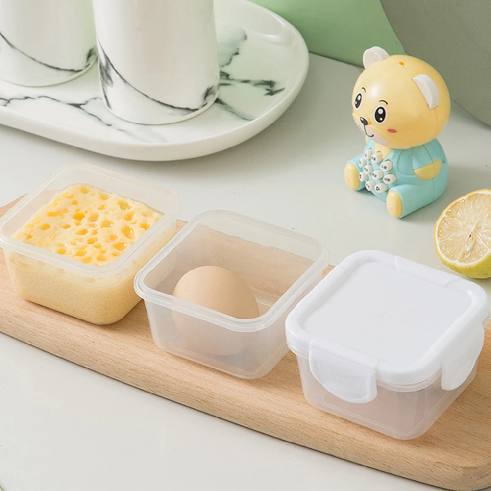 

4pcs Mini Sealed Food Storage Containers Vegetable Fresh Crisper for Fridge Portable Food Box Dustproof Moistureproof for Home