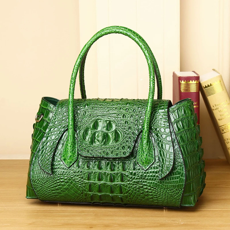 Luxury Designer Women\'s Bag 2024 New Crocodile Pattern luxury Handbag leather Shoulder Diagonal Fashion Women\'s Bag Trend