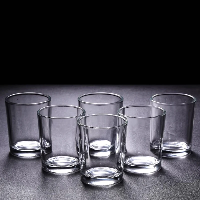 6pcs Set 26ml Chinese Style Transparent Small Wine Glass Baijiu Cup Household Spirits Vodka Glasses Set Gifts for Family Members