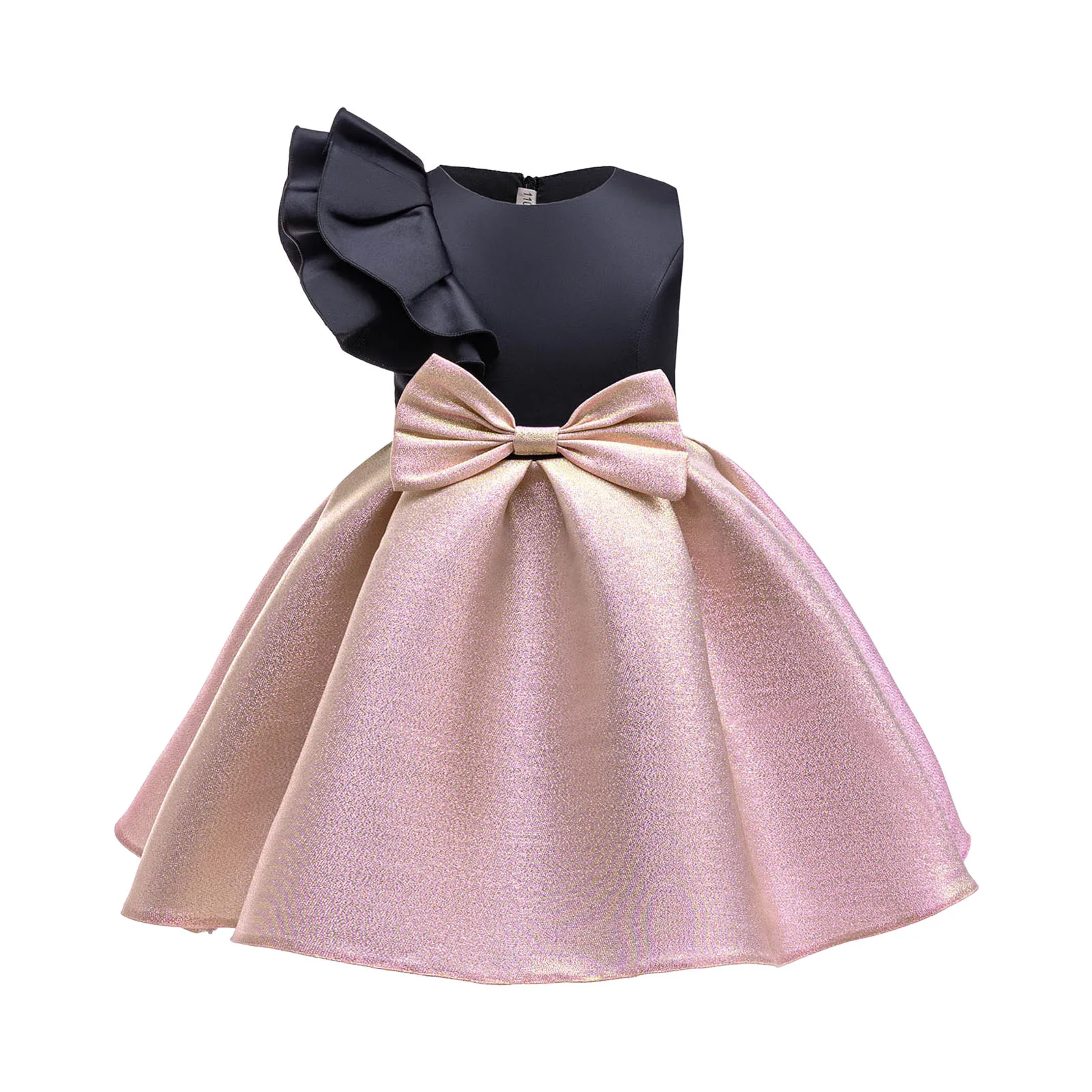 

Birthday Outfit Baby Girl Girl Dresses For Wedding Bridesmaids Short Pageant Gown Bow Knot First Dress No Strap Girls Dresses