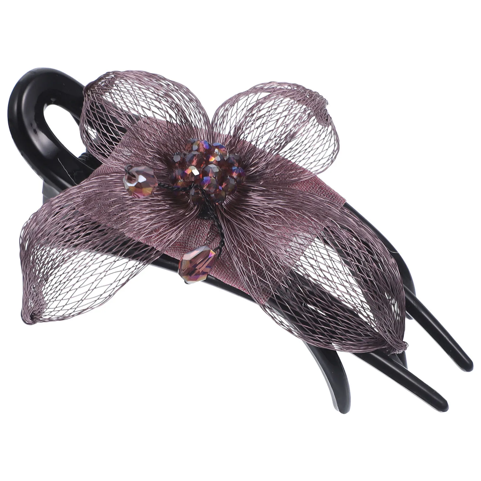 

Duck Billed Copper Wire Clip French Barrette For Thick Hair Silk Flower Women Hair Accessories Wedding Hairstyle Decor