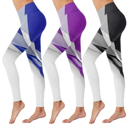 Leggings de fitness College patchwork pour femmes, pantalons d'entraînement sportifs, pantalons de jogging élastiques minces, pantalons de documents monochromes