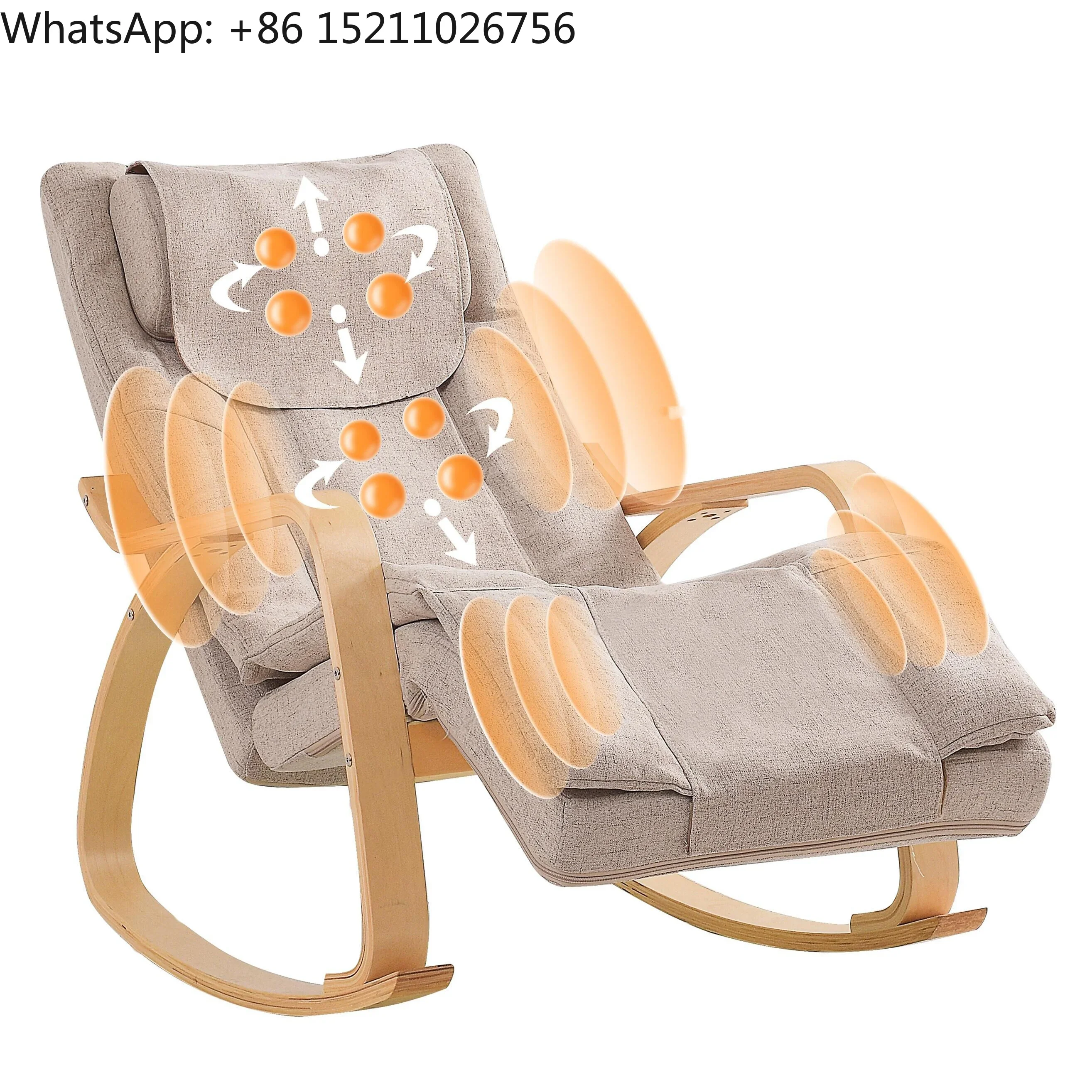 Healthpal Oem Odm Balcony Living Room Bedroom Foldable Rocking Shiatsu 4d Full Body Massage Office Chair  With Heat