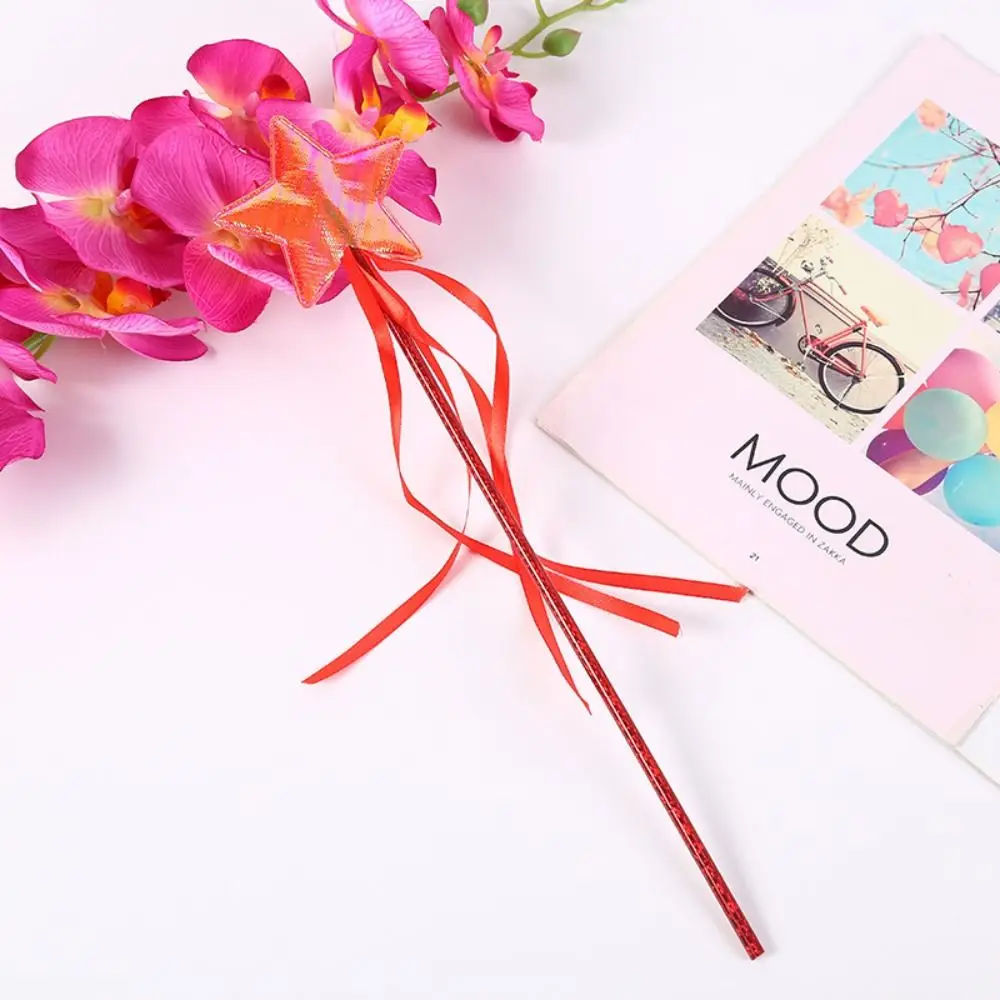 Dreamlike Star Fairy Wand Girls Wand Five Pointed Star Princess Wand Role-playing Cute Kids Stick Wand Party Halloween