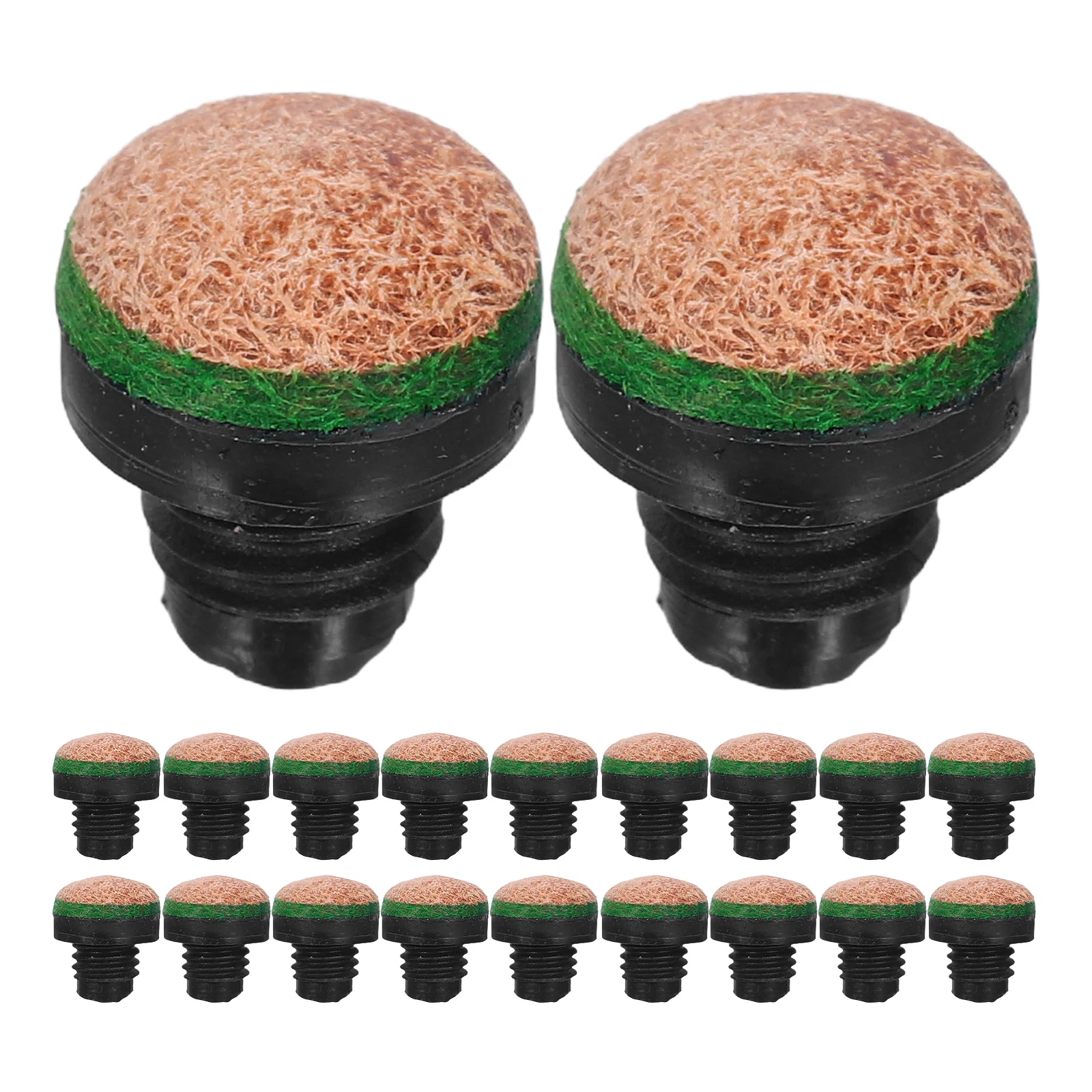 20 шт., сменный комплект насадок для кия, привинчивающиеся насадки для бильярдного кия с резьбой, аксессуары для бильярдного стола для снукера