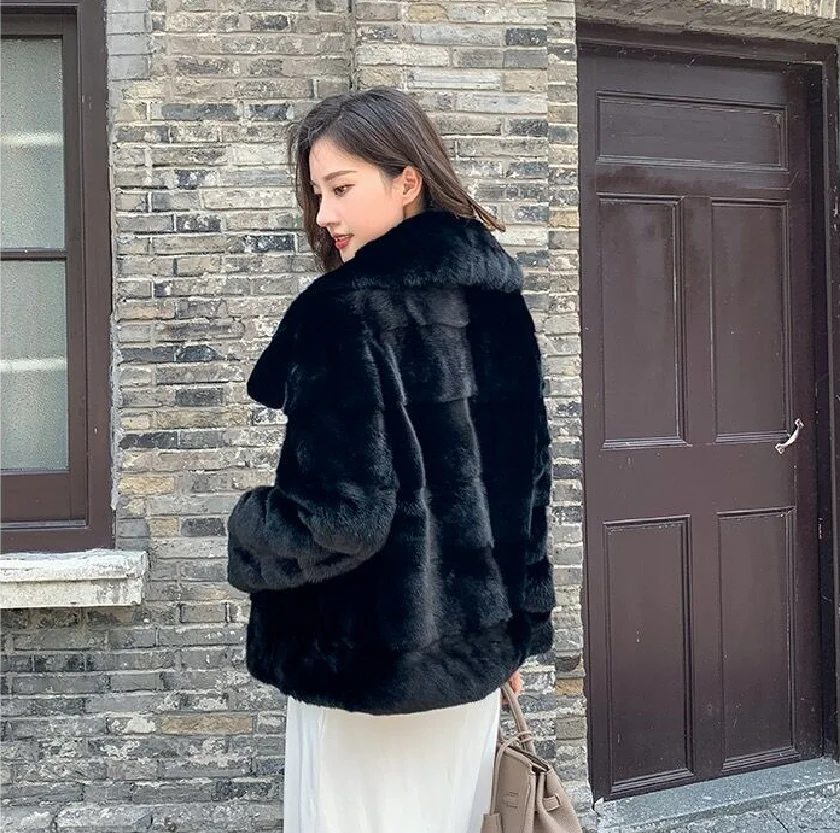 ใหม่ Mink Fur Coat สำหรับ2023, 100% Real Mink Fur Coat,อบอุ่นและมีสไตล์ในฤดูหนาว