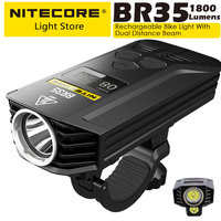 NITECORE BR35 1800 Lumen Bicycle Flashlight Strong Front Light Near Far Double Beam Riding  USB Charge with 6800mAh Battery