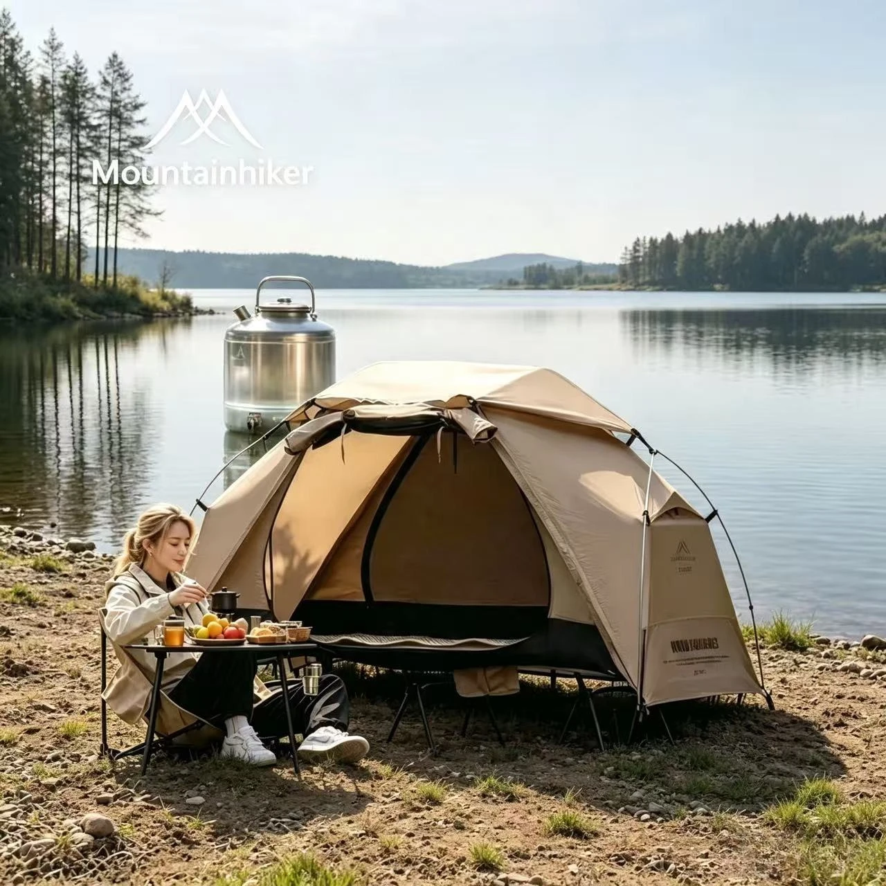 Mountainhiker Off-Ground Campingzelt Ultraleicht Wasserdicht Regenfest Outdoor Wander- und Reisezelt für Campingbett