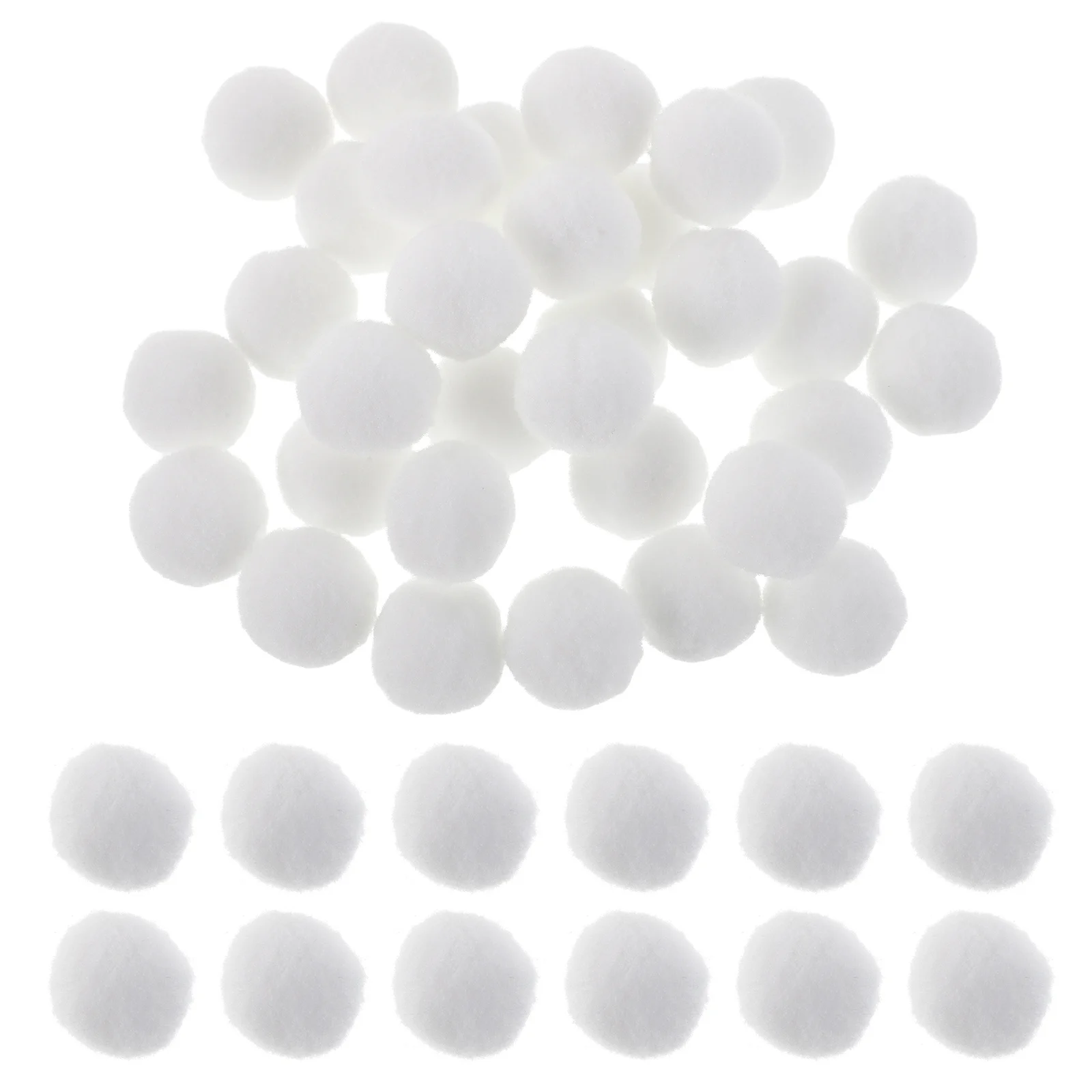 200 szt. Pomponów do rękodzieła, miękkie, elastyczne mini kulki w kolorze białym do kreatywnych projektów dla dzieci, majsterkowania, zajęć szkolnych.