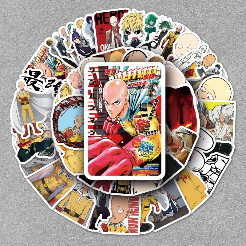 57/30/10PCS Saitama Garou Tornado Genos Popular Anime DIY Character Mobile Tablet Skateboard Decoration Waterproof Stickers