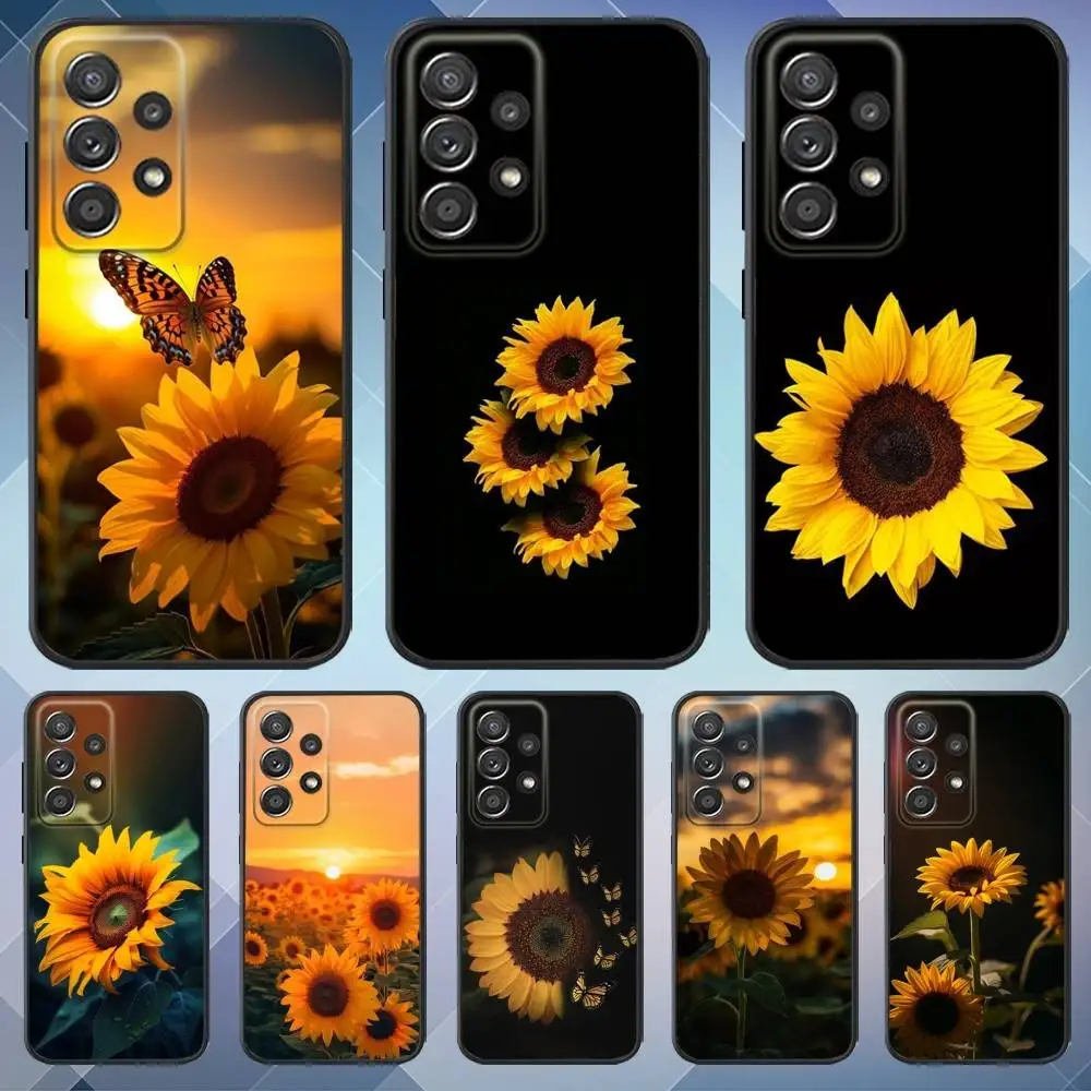 

Beautiful Yellow Sunflower Phone Case For Samsung S25,S24,S21,S22,S23,S30,Ultra,S20,Plus,Fe,Lite,Note,10,9,5G Black Cover