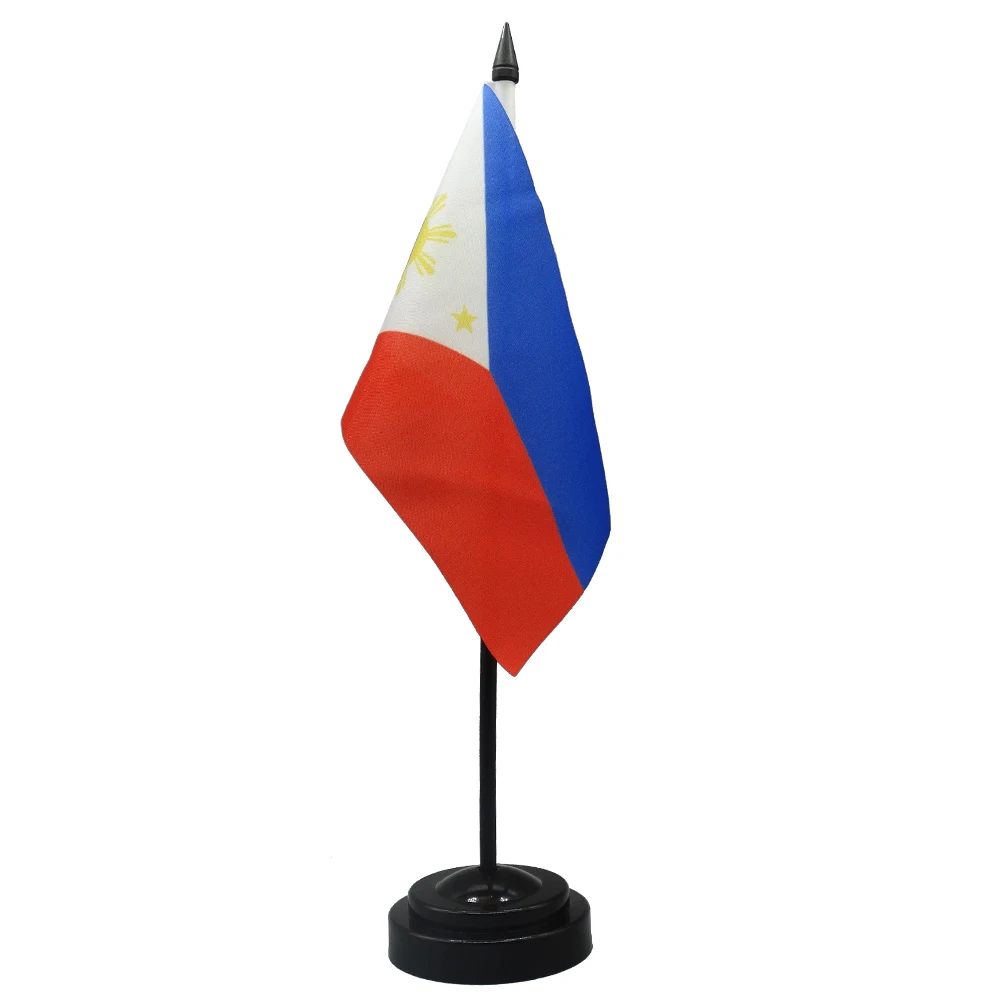 Philippines Desk Flag 4x6inch Conference Negotiation Flag Product Display Office Top Desk Ornaments Flags