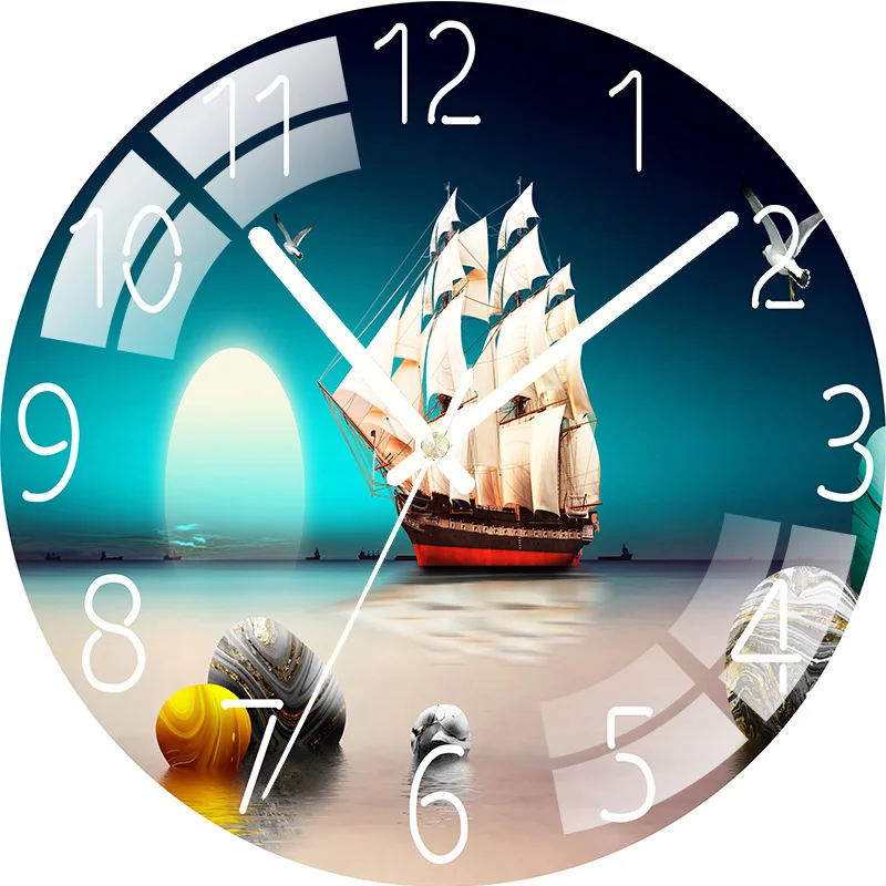 Clocks and Watches Living Room Home Wall Clock Mute Creative Quartz Clock Bedroom Clock Decoration Free Punch Wall Watch Wall