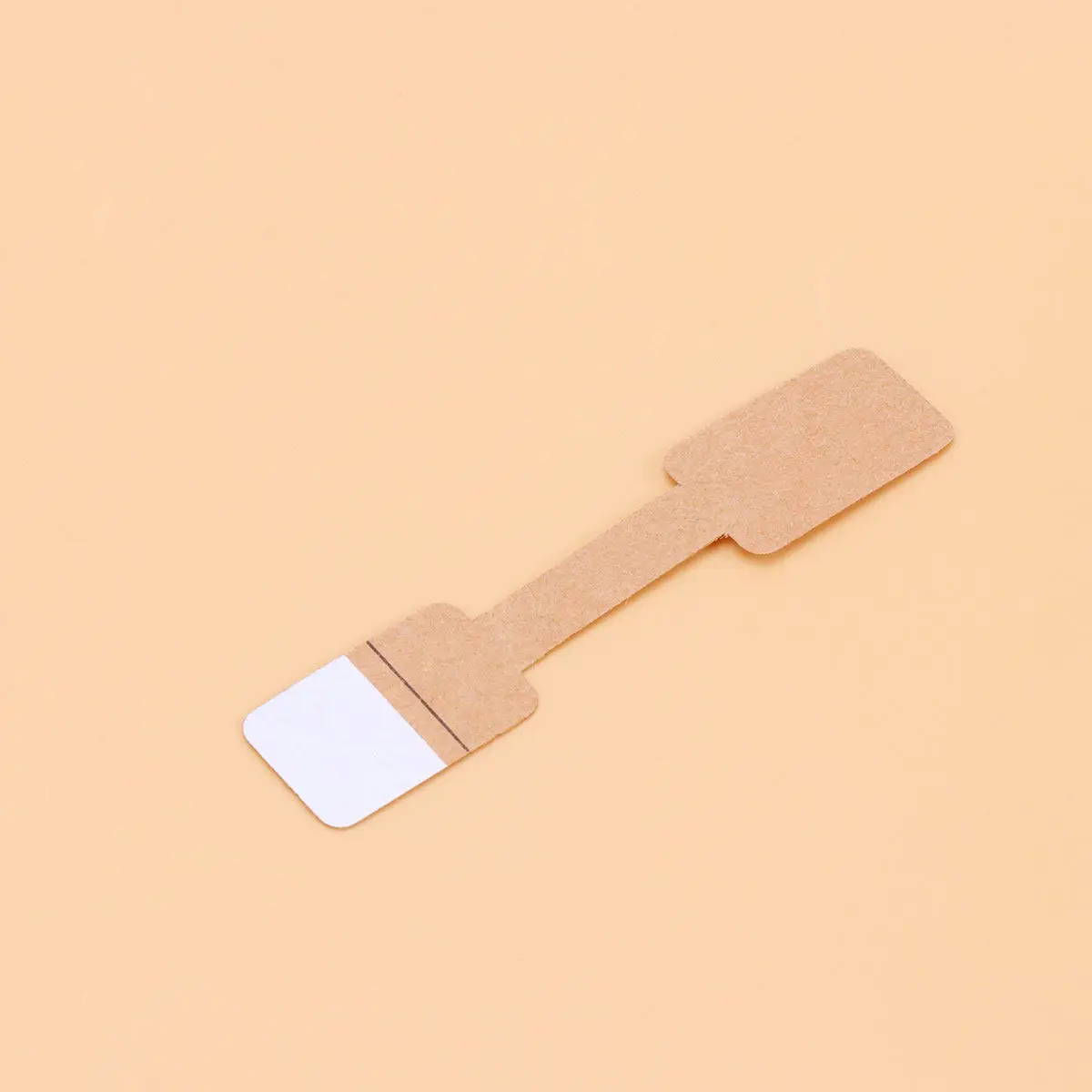 Kraft Paper Price Tags 300 Pack Square Blank Self Adhesive Labels for Jewelry Retail Restaurant Display
