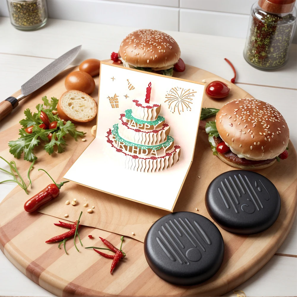 LED ثلاثية الأبعاد كعكة عيد ميلاد بطاقة مع مغلف لطيف هدية بطاقة المعايدة الموسيقية عيد ميلاد نعمة بطاقة لفتاة طفل زوجة بطاقات بريدية